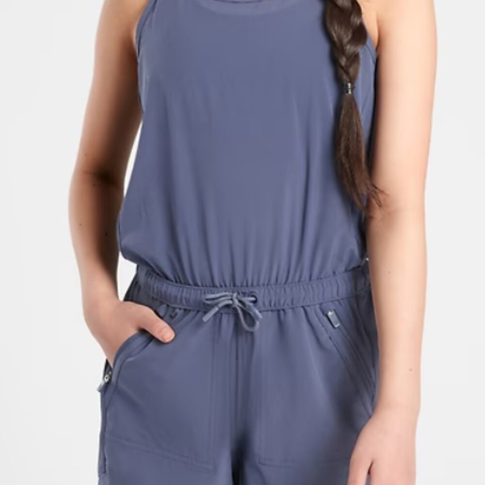 Cornflower Blue Athleta Girl On The Go Romper Size XL